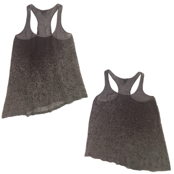 Club Monaco Print Racer Back Semi Sheer Silk Tank - Picture 3 of 6